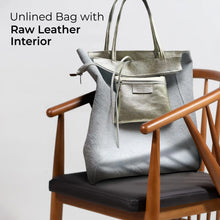 Italian Genuine Metallic Full-Grain Leather Tote Bag 201718