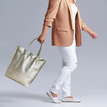 Italian Genuine Metallic Full-Grain Leather Tote Bag 201718