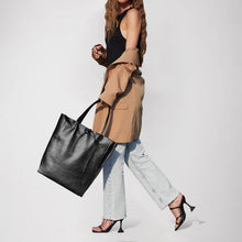 Italian Genuine Metallic Full-Grain Leather Tote Bag 201718
