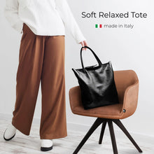 Italian Genuine Metallic Full-Grain Leather Tote Bag 201718