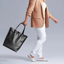 Italian Genuine Metallic Full-Grain Leather Tote Bag 201718