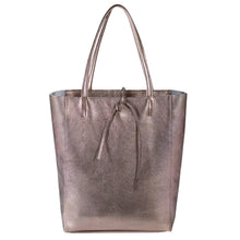 Italian Genuine Metallic Full-Grain Leather Tote Bag 201718