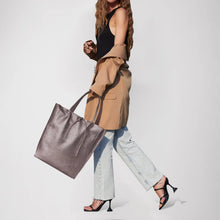 Italian Genuine Metallic Full-Grain Leather Tote Bag 201718
