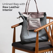 Italian Genuine Metallic Full-Grain Leather Tote Bag 201718