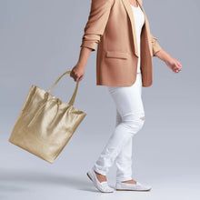 Italian Genuine Metallic Full-Grain Leather Tote Bag 201718
