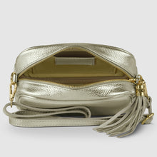 Italian Genuine Metallic Calf Leather Crossbody Bag 231302
