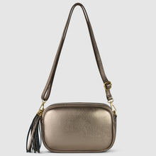 Italian Genuine Metallic Calf Leather Crossbody Bag 231302