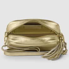 Italian Genuine Metallic Calf Leather Crossbody Bag 231302
