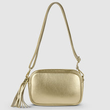 Italian Genuine Metallic Calf Leather Crossbody Bag 231302