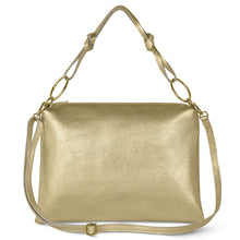 Italian Genuine Metallic Calf Leather Shoulder Bag 171551