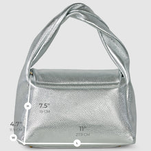 Italian Genuine Metallic Calf Leather Top-Handle Bag 262495