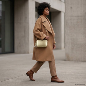 Italian Metallic Full-Grain Leather Crossbody Bag | Napoli