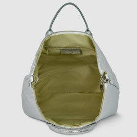 Italian Genuine Metallic Suede Top-Handle Bag | Padova