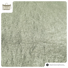 Italian Genuine Metallic Suede Top-Handle Bag | Padova