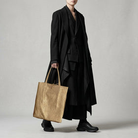 Italian Genuine Metallic Suede Tote Bag | Pisa