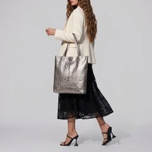 Italian Genuine Metallic Suede Tote Bag 201718