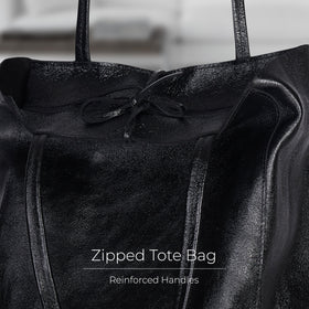 Italian Genuine Metallic Suede Tote Bag | Pisa