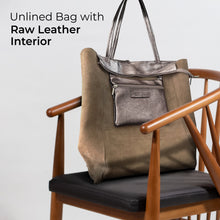 Italian Genuine Metallic Suede Tote Bag 201718