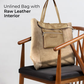 Italian Genuine Metallic Suede Tote Bag | Pisa