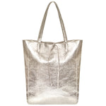 Italian Genuine Metallic Suede Tote Bag 201718