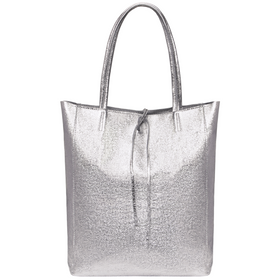 Italian Genuine Metallic Suede Tote Bag | Pisa