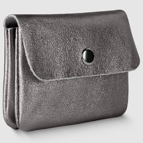 Italian Genuine Metallic Suede Wallet | Assisi