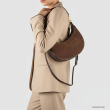 Italian Genuine Suede & Calf Leather Shoulder Bag 222024
