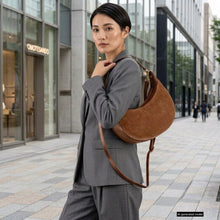 Italian Genuine Suede & Calf Leather Shoulder Bag 222024