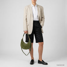 Italian Genuine Suede & Calf Leather Shoulder Bag 222024