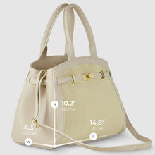 Italian Genuine Suede & Calf Leather Top-Handle Bag 333155