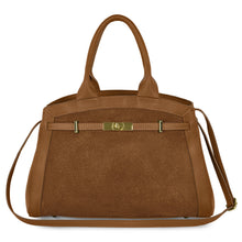 Italian Genuine Suede & Calf Leather Top-Handle Bag 333155