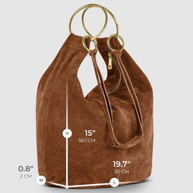 Italian Genuine Suede Hobo Bag | Belluno