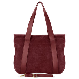 Italian Genuine Suede & Full-Grain Leather Tote Bag | Varese