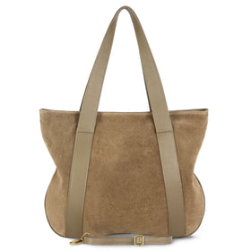Italian Genuine Suede & Full-Grain Leather Tote Bag | Varese