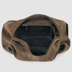 Italian Genuine Suede Shoulder Bag | Ferrara