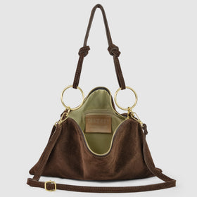 Italian Genuine Suede Shoulder Bag | Modena