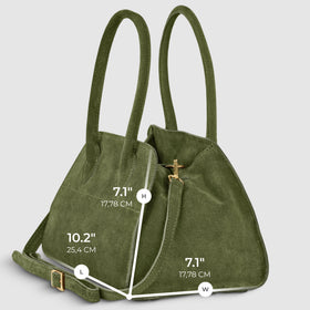 Italian Genuine Suede Top-Handle Bag | Novara