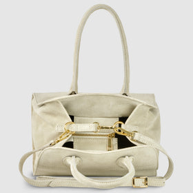 Italian Genuine Suede Top-Handle Bag | Novara