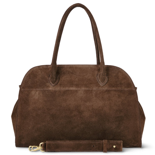 Italian Genuine Suede Top-Handle Bag | Cuneo
