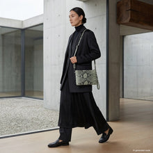 Italian Genuine Python-Print Suede Crossbody Bag 111301