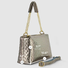 Italian Genuine Weave Metallic Suede Crossbody Bag 171522