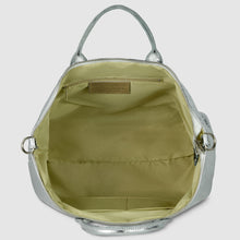 Italian Genuine Weave Metallic Suede Top-Handle Bag 112334