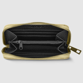 Italian Genuine Woven-Embossed Metallic Suede Wallet | Pesaro