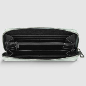 Italian Genuine Woven-Embossed Metallic Suede Wallet | Trento