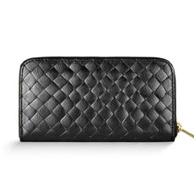 Italian Genuine Weave Metallic Suede Wallet 651088