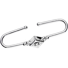 Clear Gem Rhombus Illusion Non Pierced Industrial Barbell
