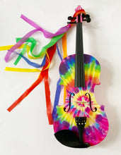 Tie Dye Violin Outfit | Hand Applied Tie-Dye Design & Crystal Fine Tuners