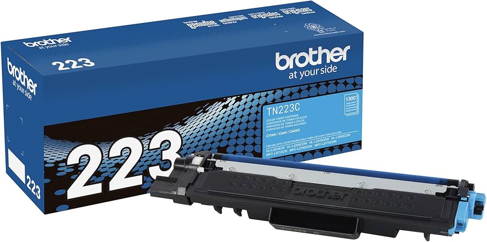 New, Pre-Owned - Brother TN-223C Standard-Yield Cyan Laser Toner Cartridge