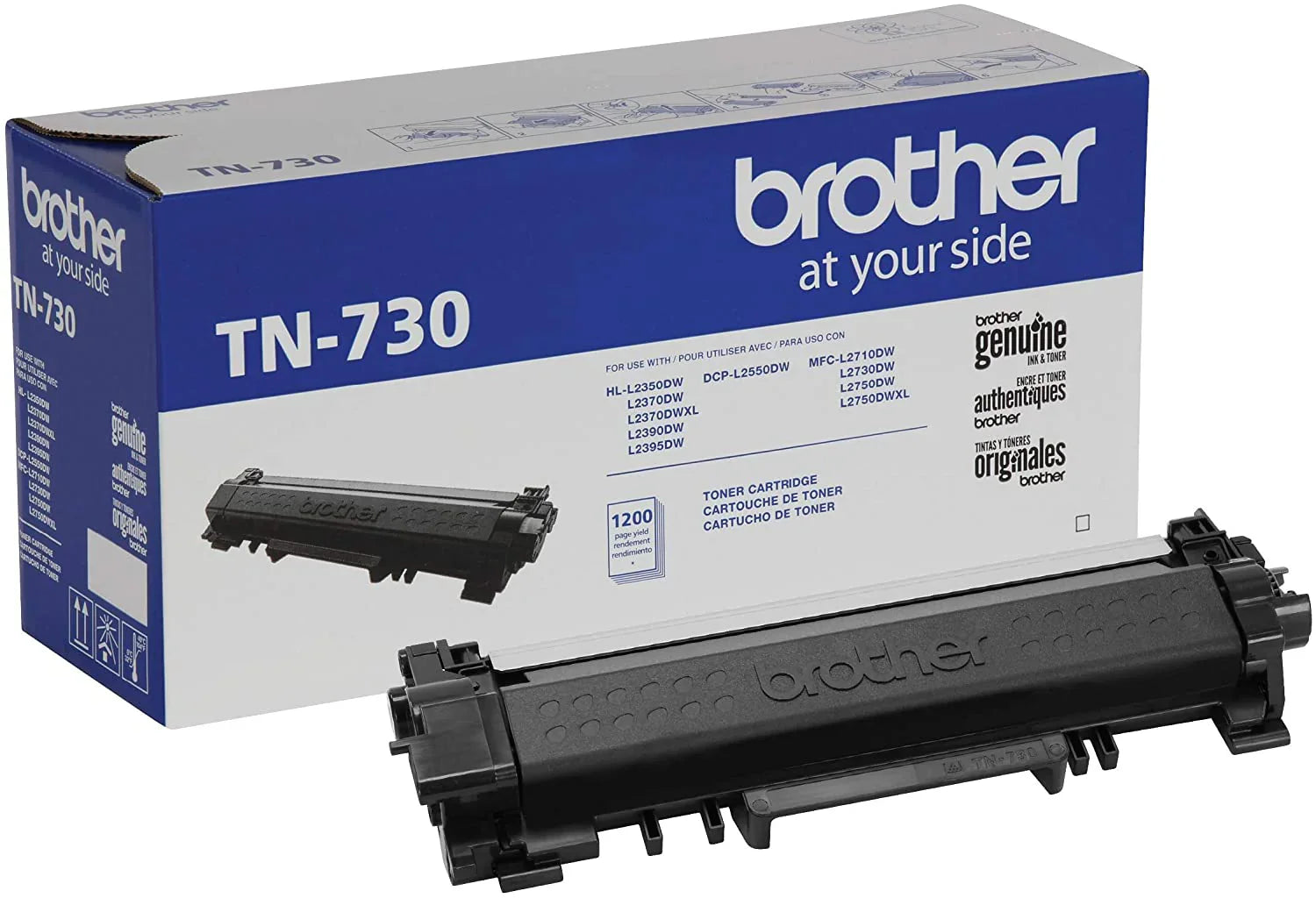 New, Pre-Owned - Brother TN-730 Standard-Yield Black Toner Cartridge