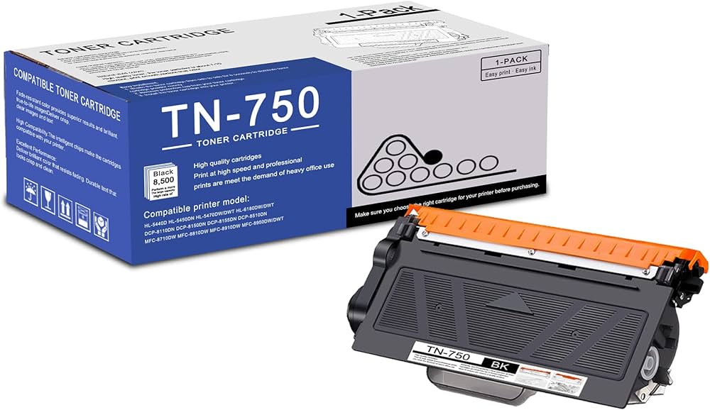 New, Pre-Owned - Brother TN-750 High-Yield Black Toner Cartridge